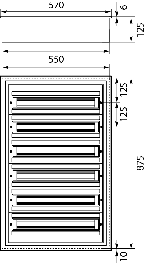Flush Distribution Board DARP-144 (6x24), lacquered aluminium door, descriptive labels, aluminum TH rail (eurobus), IP54 Flush Distribution Board DARP-144 (6x24), lacquered aluminium door, descriptive labels, aluminum TH rail (eurobus), IP54,elektro-plast
