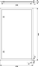 Lacquered aluminium door with frame DR144 for Flush Distributrion Board DARP-144, color: white