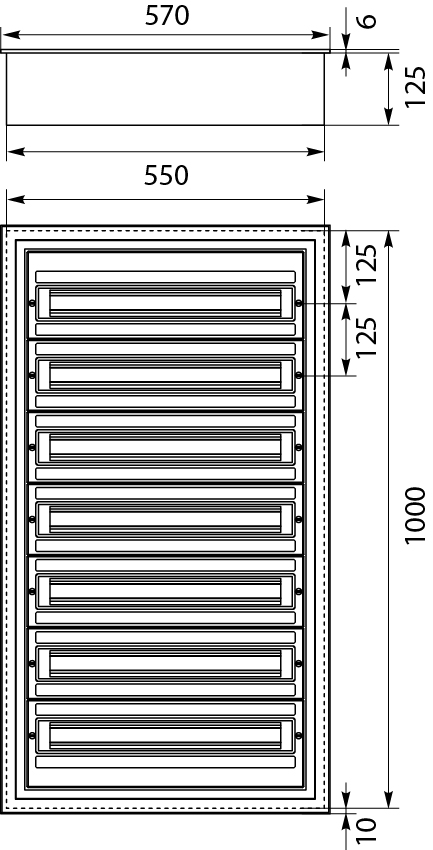 Flush Distribution Board DARP-168 (7x24), lacquered aluminium door, descriptive labels, aluminum TH rail (eurobus), IP54 Flush Distribution Board DARP-168 (7x24), lacquered aluminium door, descriptive labels, aluminum TH rail (eurobus), IP54,elektro-plast