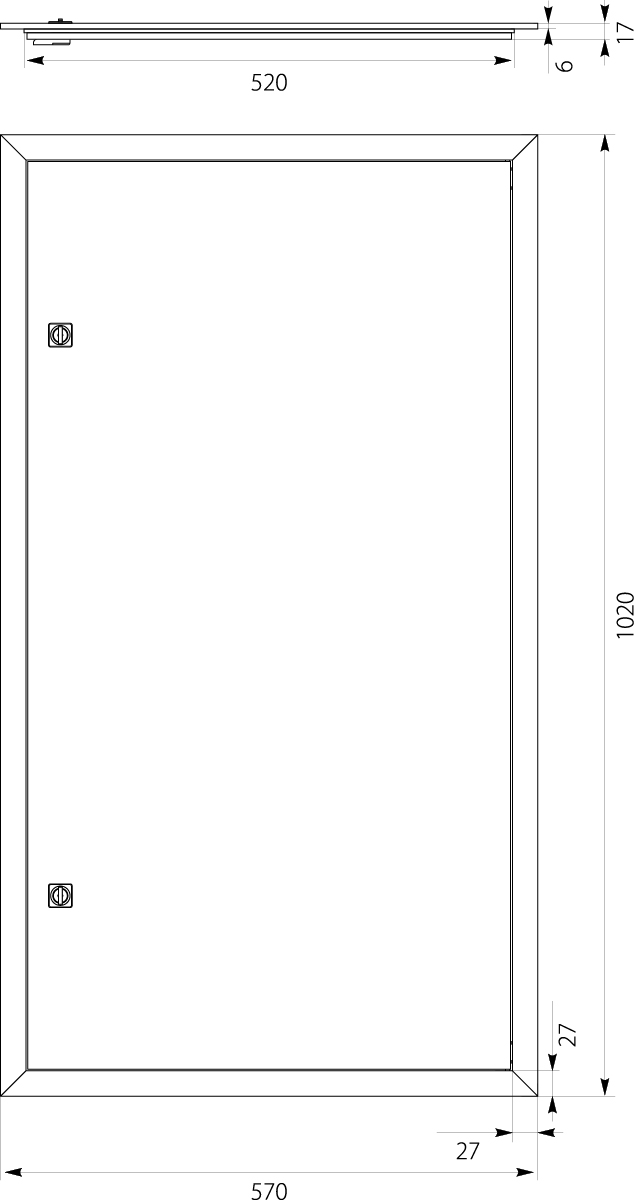 Lacquered aluminium door with frame DR168 for Flush Distributrion Board DARP-168, color: white Lacquered aluminium door with frame DR168 for Flush Distributrion Board DARP-168, color: white,elektro-plast