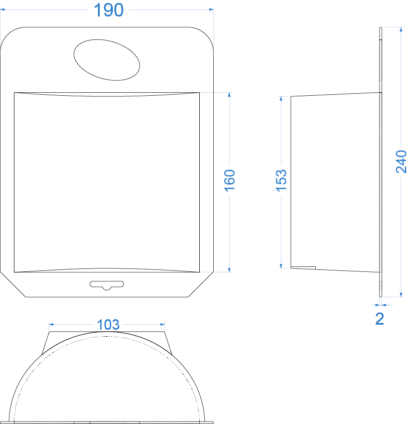 Mold for mixing plaster - FORG, color: black, 240x190x81mm Mold for mixing plaster - FORG, color: black, 240x190x81mm,elektro-plast