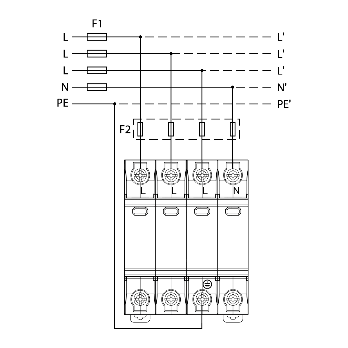 Schemat instalacji SPD/12.5/4P, elektro-plast, elektroplast, producent