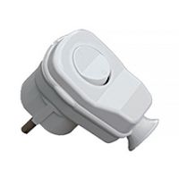 Plugs and sockets 230V - Angle plug AWA-Ł with switch white