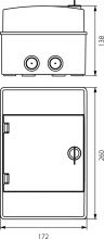 Hermetic distribution board RH-4/B (white door)