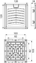 Fan filter WEF4, 120x120mm, IP54/I